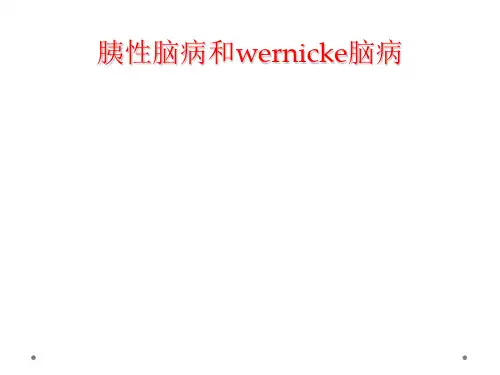 胰性脑病和wernicke脑病