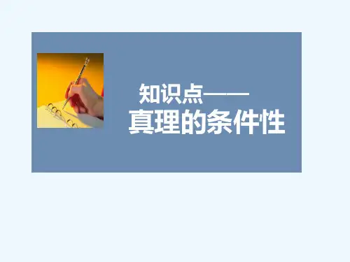 知识点3-真理的条件性