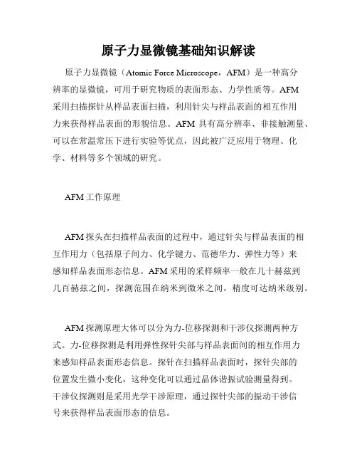 原子力显微镜基础知识解读