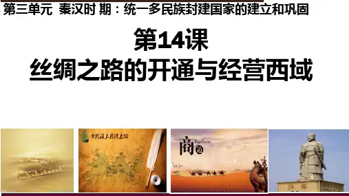七年级上册 第14课 丝绸之路的开通与经营西域 2024-2025学年统编版