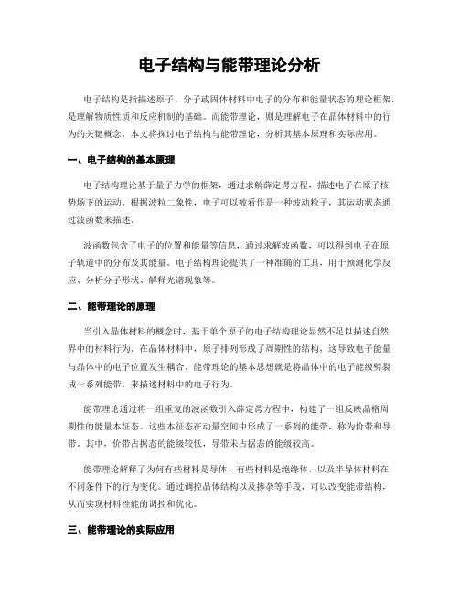 电子结构与能带理论分析
