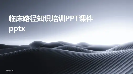 2024版临床路径知识培训PPT课件pptx