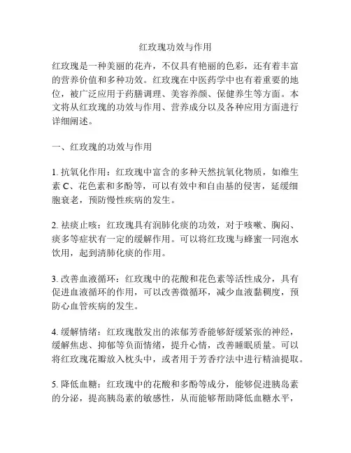 红玫瑰功效与作用