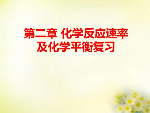 第二章 化学反应速率和化学平衡 复习课件