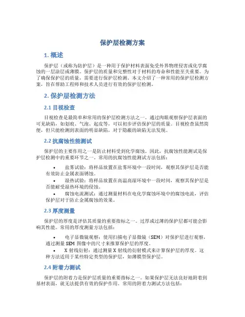 保护层检测方案