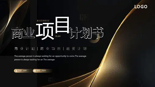 商务风商业融资计划书通用PPT模板
