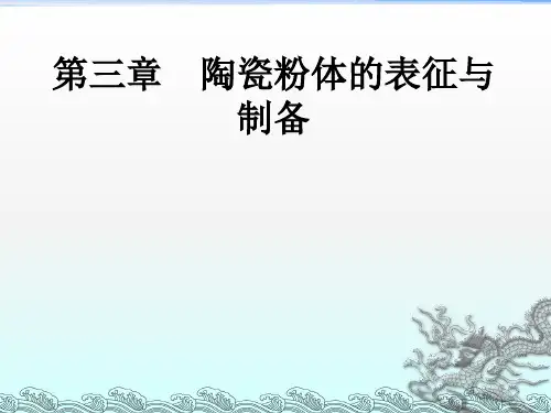 粉体表征和制备技术