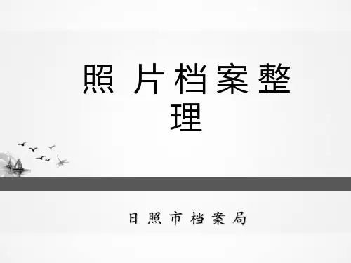 照片档案整理及全宗卷整理规范