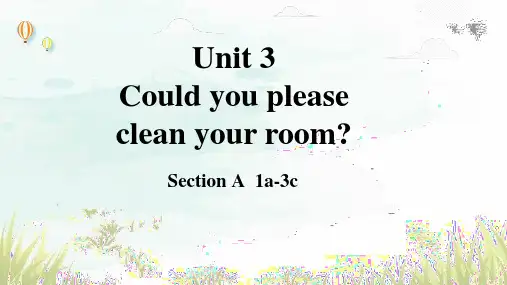 Unit3SectionA1a3c课件人教版八年级下册英语