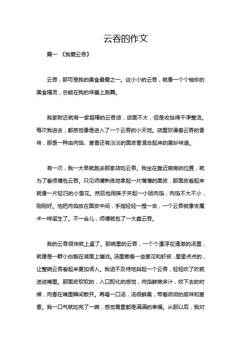 云吞的作文