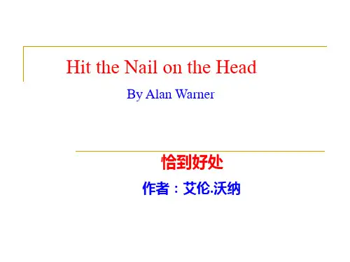 1. Hit the Nail on the Head PPT课件