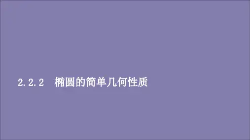 2019_2020学年高中数学第二章圆锥曲线与方程2.2椭圆2.2.2椭圆的简单几何性质课件新人教A版