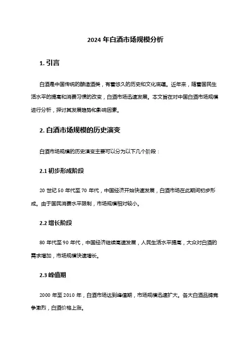 2024年白酒市场规模分析