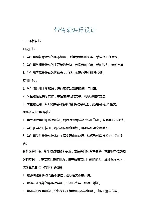 带传动课程设计