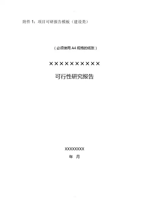 信息化项目可行性研究报告