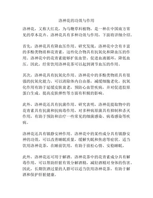 洛神花的功效与作用