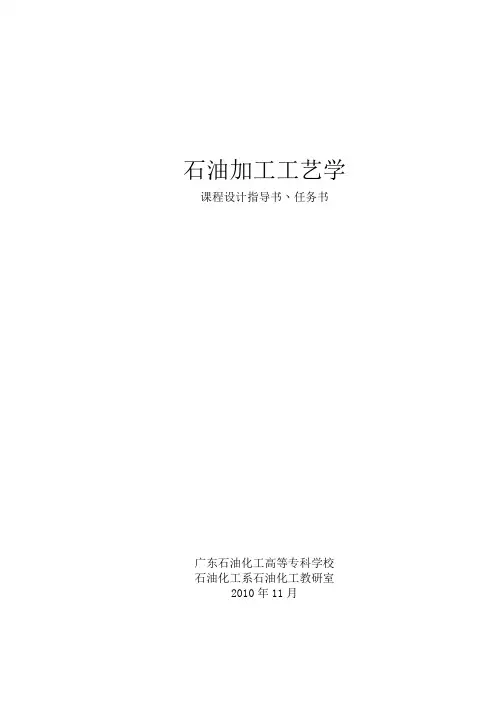 化工设计指导书