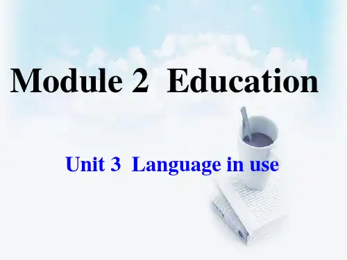 九年级英语下册外研版课件：Module 2 unit 3