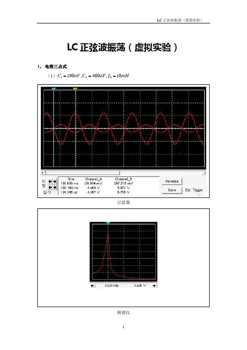 电子电路综合实验-LC正弦波振荡器报告