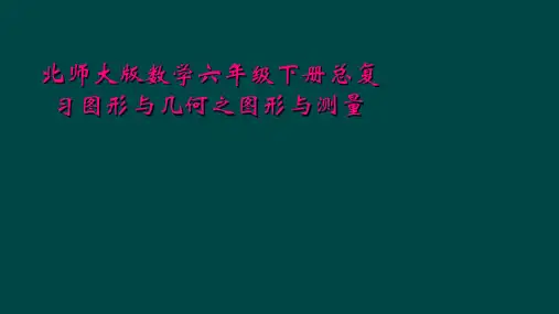 北师大版数学六年级下册总复习图形与几何之图形与测量