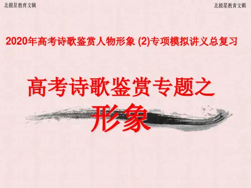 2020年高考诗歌鉴赏人物形象 (2)专项模拟讲义总复习