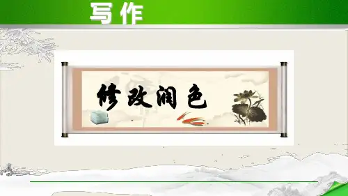 人教部编版九年级语文下册写作 修改润色 (共30张PPT)