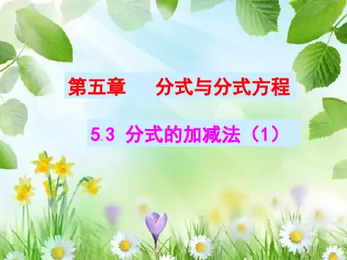 北师大版八年级下册分式的加减法课件