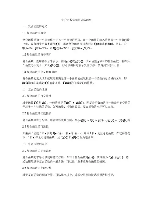 复合函数知识点总结题型