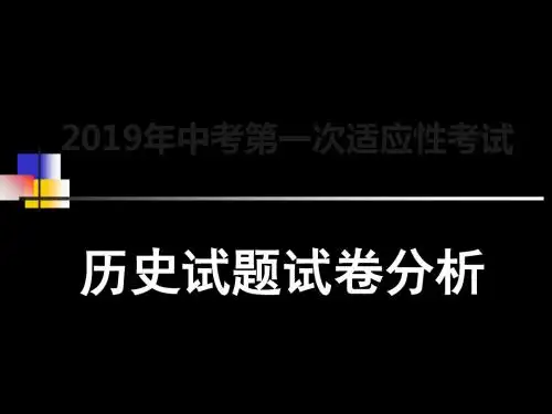 2019年第一次中考模拟适应性训历史试卷分析 共13页