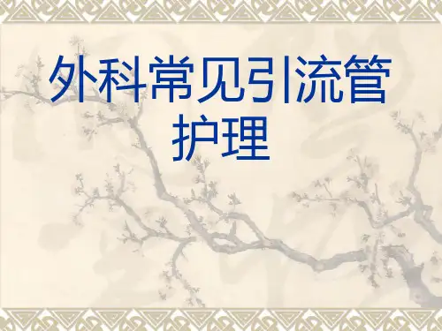 外科常见引流管护理PPT