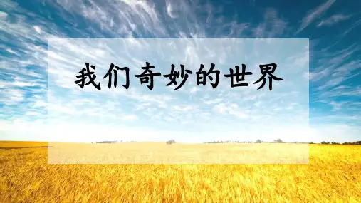 部编版三年级语文下册22.《我们奇妙的世界》课件(共33张PPT)
