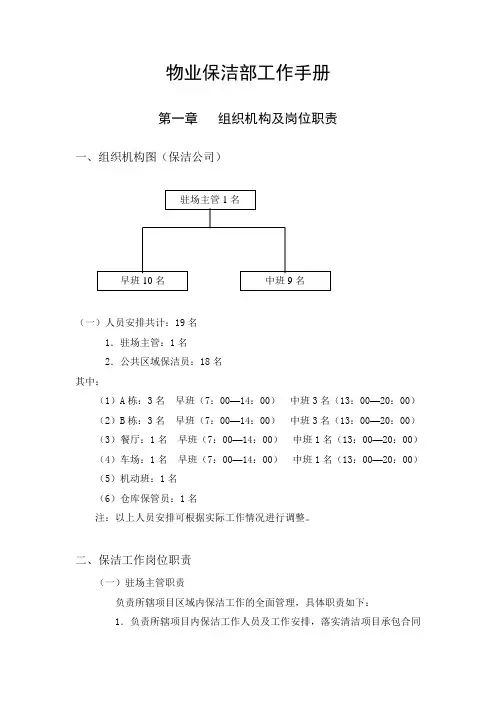物业保洁部工作手册