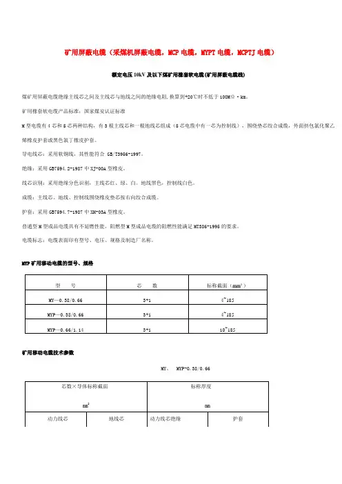 矿用屏蔽电缆