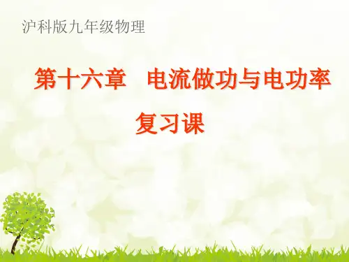 新沪科版九年级物理第十六章 电功和电功率复习课件 (共14张PPT)