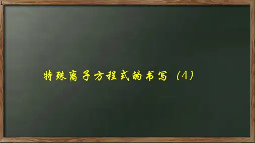 特殊离子方程式的书写(课件)2024年高考化学一轮复习课件