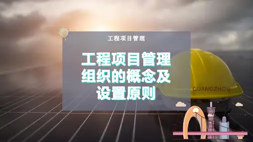 工程项目管理组织的概念及设置原则