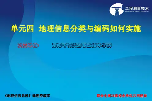 地理信息系统应用地理信息的分类与编码如何实施