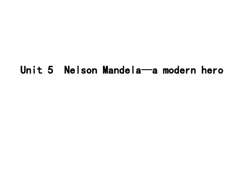 人教版高考英语一轮复习课件必修1Unit5NelsonMandela—amodernhero