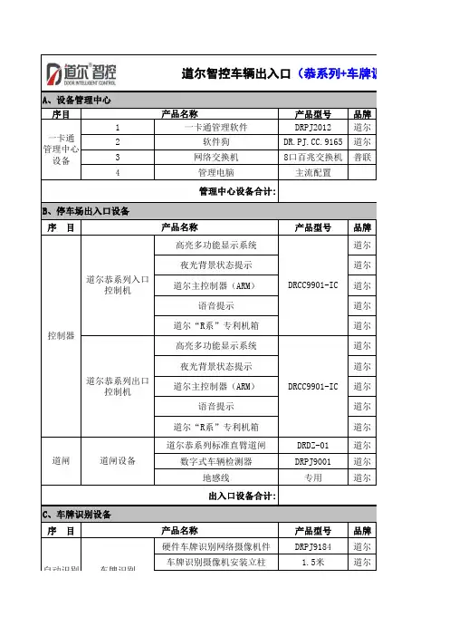 道尔智控--车牌识别