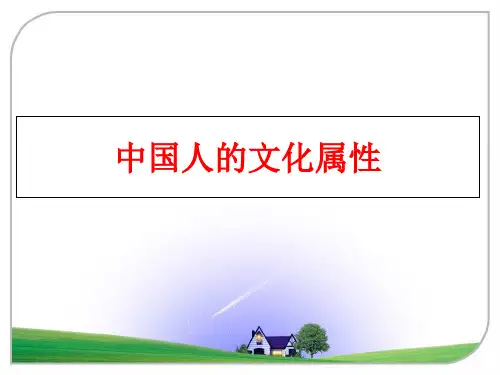 最新中国人的文化属性