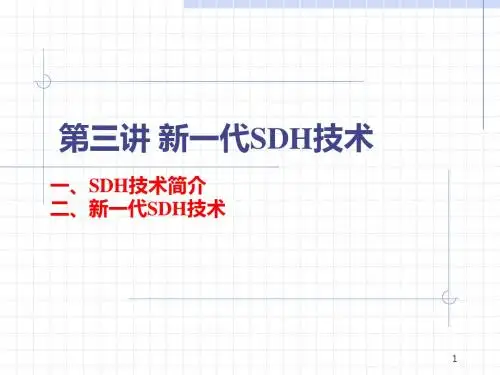 光传输系统与新一代SDH技术课件