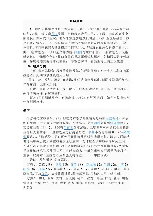 压疮分级