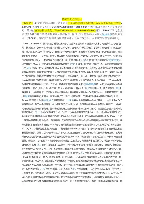 各类工业总线对比
