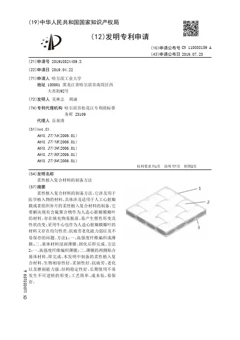 【CN110038159A】柔性植入复合材料的制备方法【专利】
