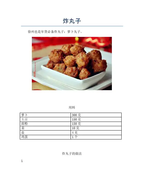 炸丸子
