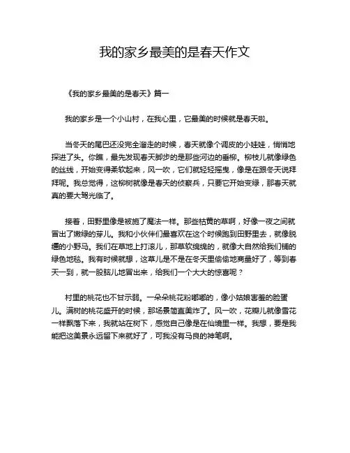我的家乡最美的是春天作文
