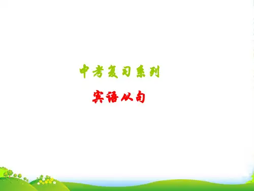 中考英语33个模块总复习 宾语从句课件2