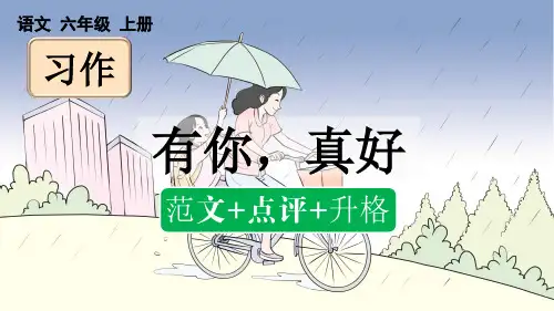 人教版六年级语文上册第八单元《习作：有你,真好》教学课件