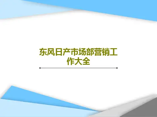 东风日产市场部营销工作大全共180页PPT