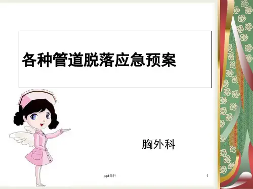 各种导管脱落应急预案  ppt课件